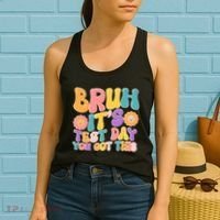 Retro Bruh Its Test Day You Got This Women's Tank Top thumb 2