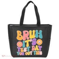 Retro Bruh Its Test Day You Got This Tote Bag thumb 0