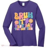 Retro Bruh Its Test Day You Got This Women's Long Sleeve Shirt thumb 0