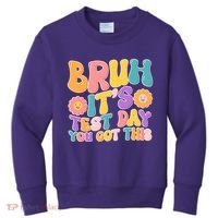 Retro Bruh Its Test Day You Got This Kids Sweatshirt thumb 0