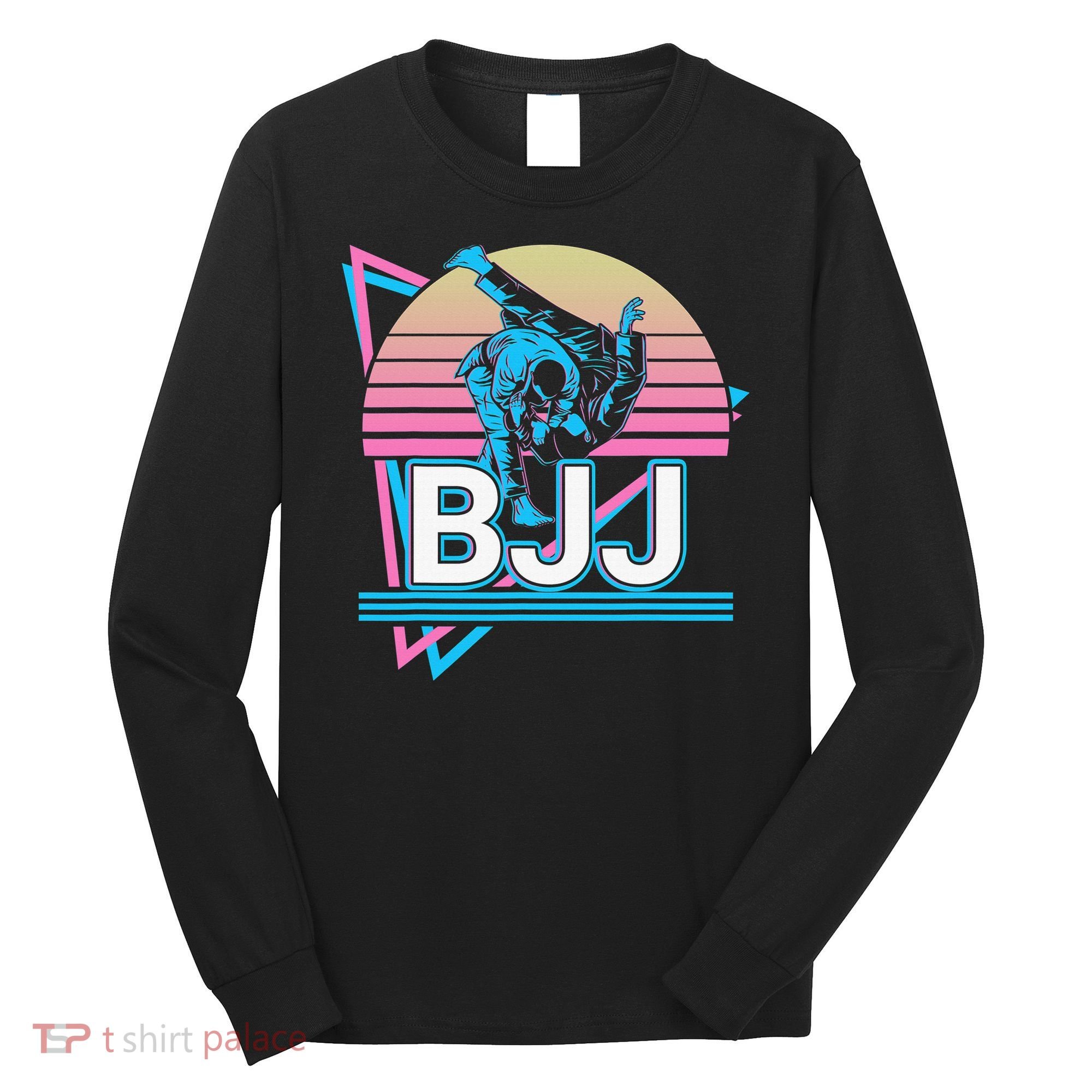Retro Brazilian Jiu Jitsu Funny BJJ Gifts Long Sleeve Shirt