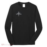 Redeemed By Jesus Christ 3 Nails Cross Christian Faith Embroidered Embroidered Long Sleeve Shirt thumb 0