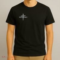 Redeemed By Jesus Christ 3 Nails Cross Christian Faith Embroidered Embroidered T-Shirt thumb 3