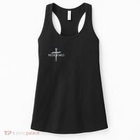 Redeemed By Jesus Christ 3 Nails Cross Christian Faith Embroidered Embroidered Women's Tank Top thumb 0