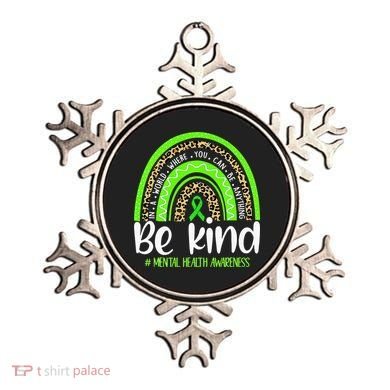 Rainbow Be Kind Mental Health Awareness Ornament