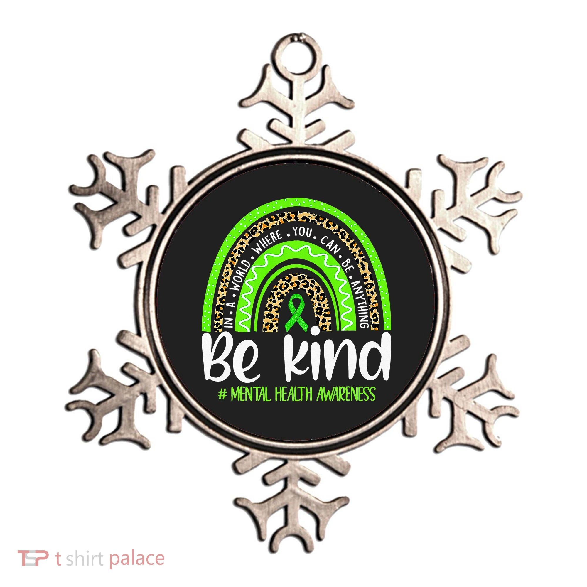 Rainbow Be Kind Mental Health Awareness Ornament