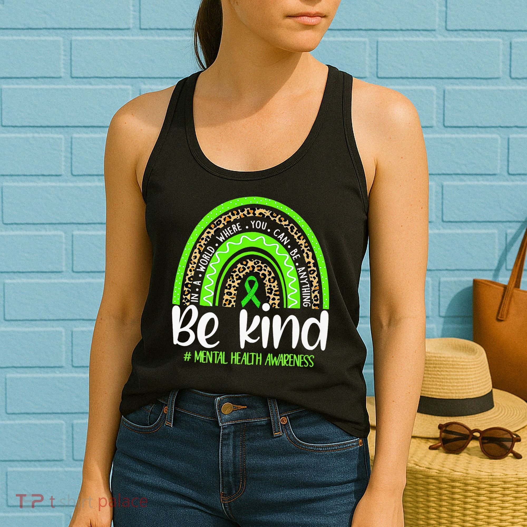 Rainbow Be Kind Mental Health Awareness Women's Tank Top