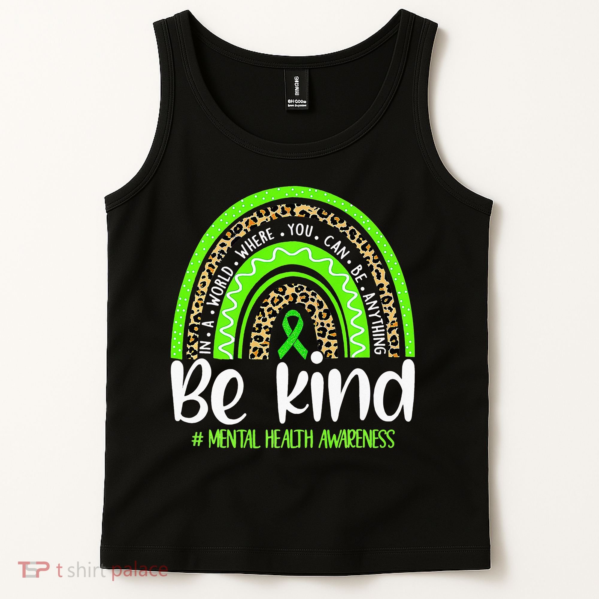 Rainbow Be Kind Mental Health Awareness Tank Top