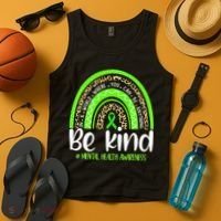 Rainbow Be Kind Mental Health Awareness Tank Top thumb 4