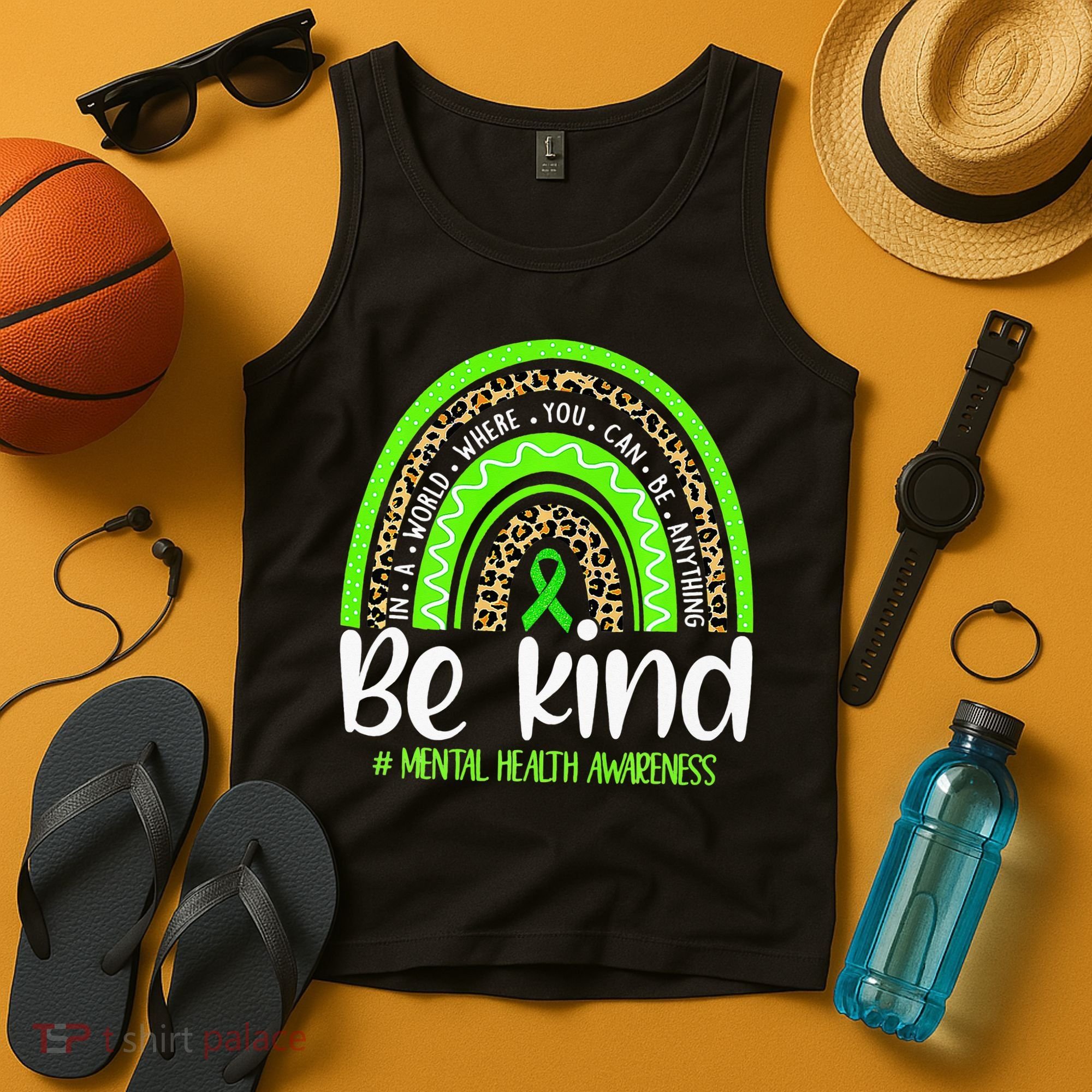 Rainbow Be Kind Mental Health Awareness Tank Top