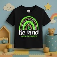 Rainbow Be Kind Mental Health Awareness Toddler T-Shirt thumb 3
