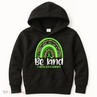 Rainbow Be Kind Mental Health Awareness Kids Hoodie thumb 0