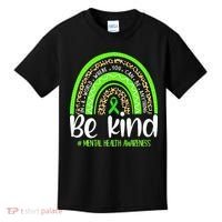 Rainbow Be Kind Mental Health Awareness Kids T-Shirt thumb 0