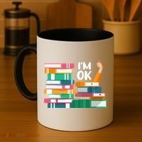 Reading Book Lovers I'm Ok National Book Lovers Day Cute Gift Coffee Mug thumb 4
