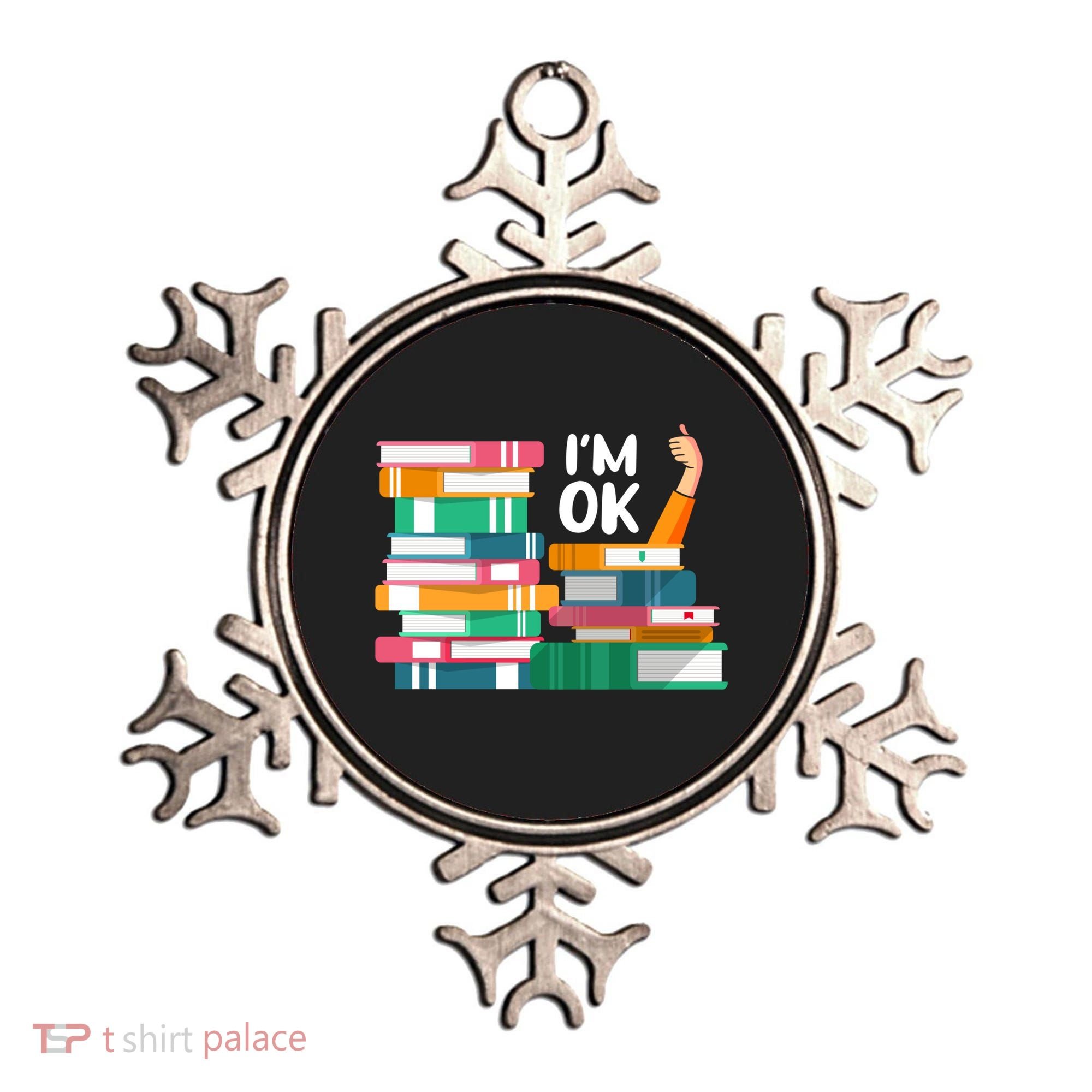 Reading Book Lovers I'm Ok National Book Lovers Day Cute Gift Ornament