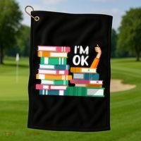 Reading Book Lovers I'm Ok National Book Lovers Day Cute Gift Golf Towel thumb 1