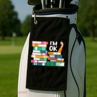 Reading Book Lovers I'm Ok National Book Lovers Day Cute Gift Golf Towel thumb 2