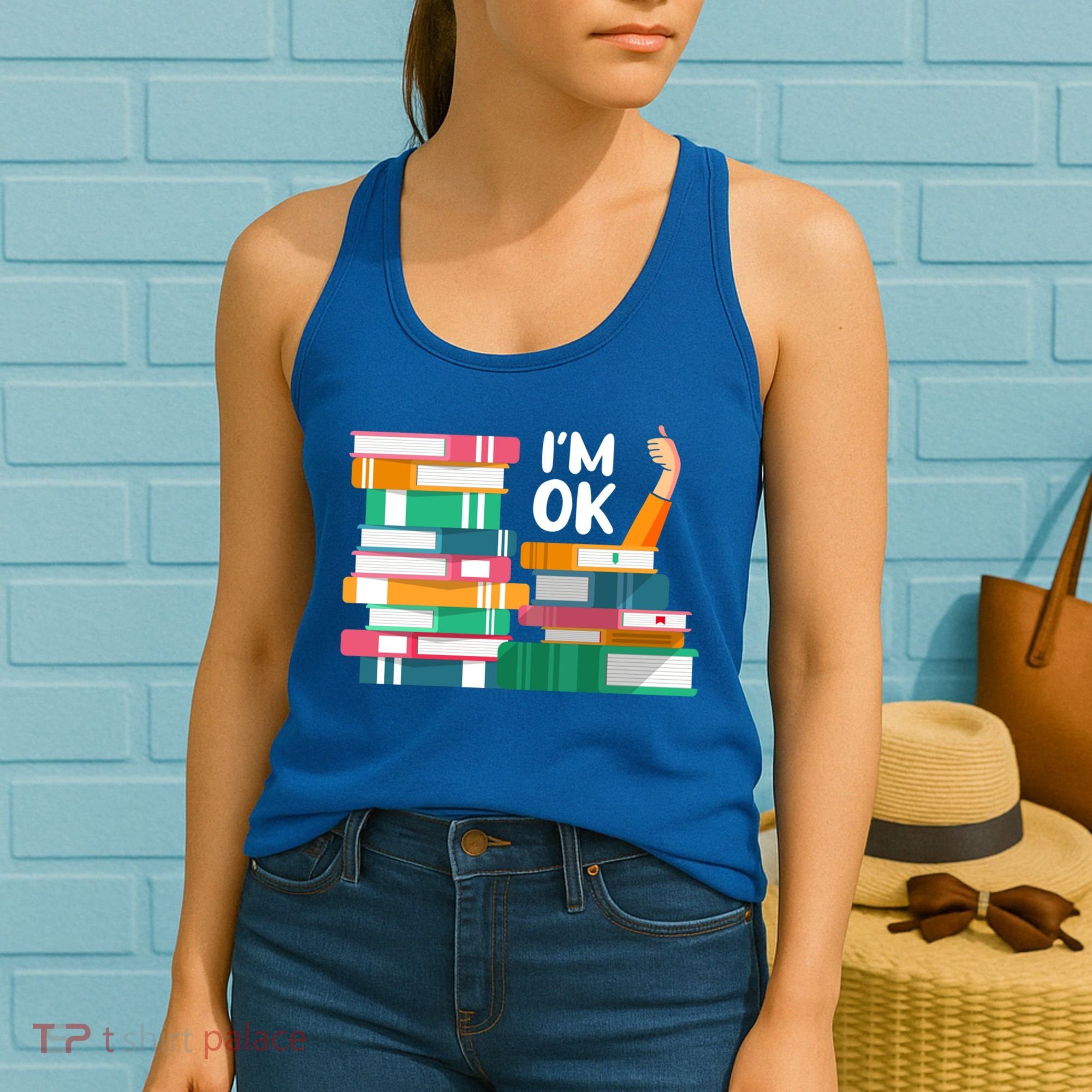 Reading Book Lovers I'm Ok National Book Lovers Day Cute Gift Women's Tank Top