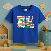 Reading Book Lovers I'm Ok National Book Lovers Day Cute Gift Toddler T-Shirt thumb 3