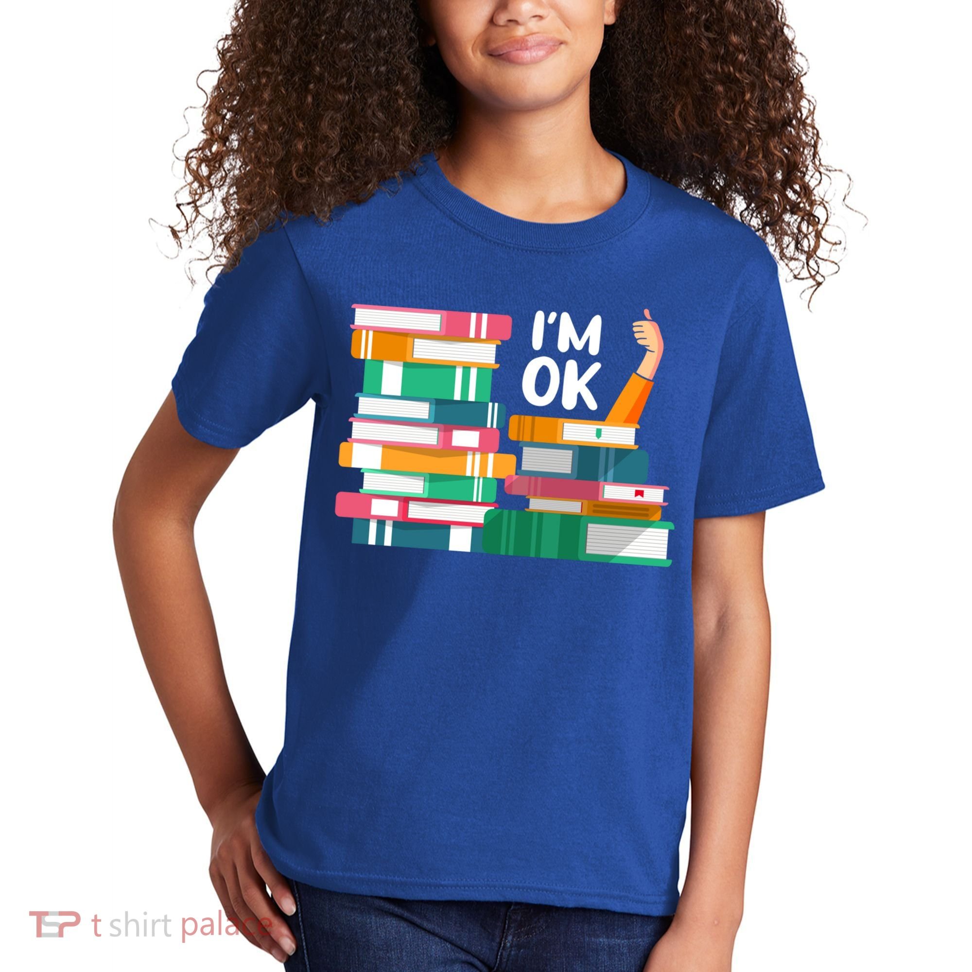 Reading Book Lovers I'm Ok National Book Lovers Day Cute Gift Kids T-Shirt