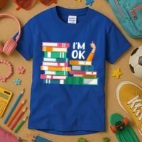 Reading Book Lovers I'm Ok National Book Lovers Day Cute Gift Kids T-Shirt thumb 3