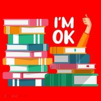 Reading Book Lovers I'm Ok National Book Lovers Day Cute Gift Santa Hat thumb 1