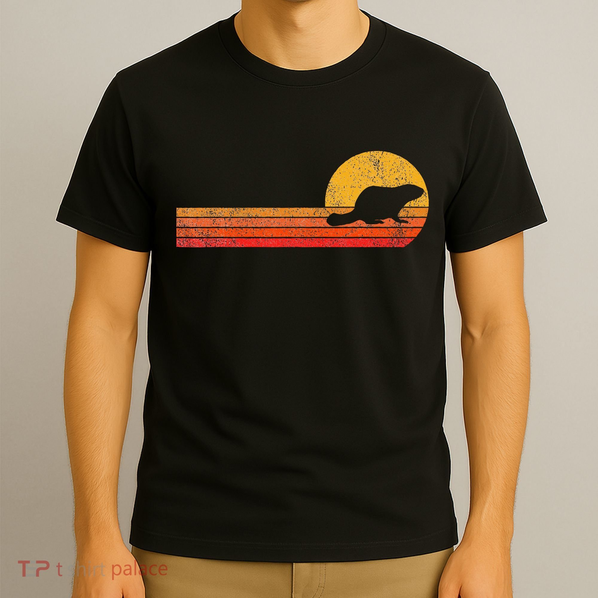 Retro Beaver Lover Funny Beaver Vintage T-Shirt
