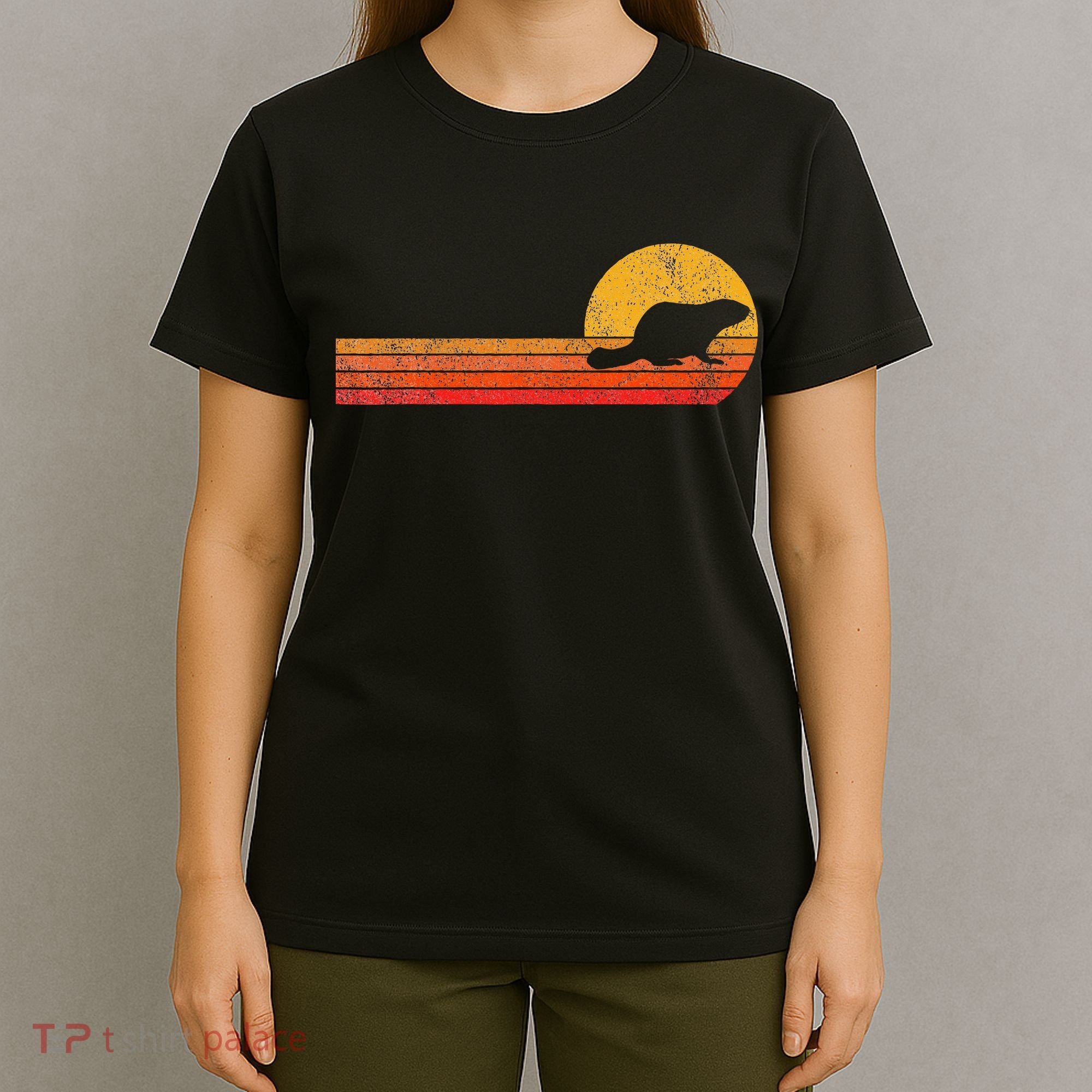 Retro Beaver Lover Funny Beaver Vintage T-Shirt