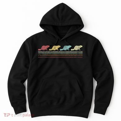 Retro Beaver Lover Funny Beaver Vintage Hoodie