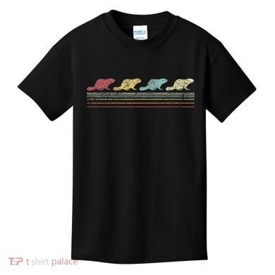Retro Beaver Lover Funny Beaver Vintage Kids T-Shirt