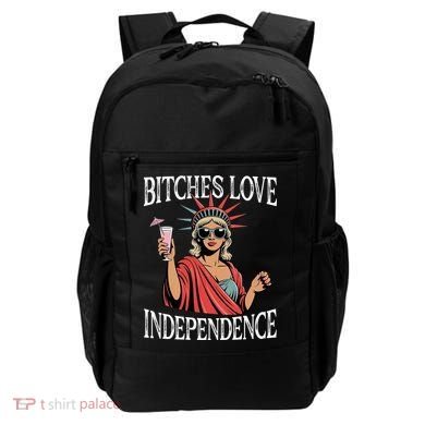 Retro Bitches Love Independence Funny Backpack