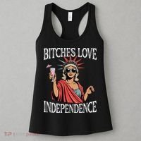 Retro Bitches Love Independence Funny Women's Tank Top thumb 3