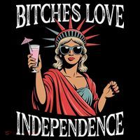 Retro Bitches Love Independence Funny Women's Tank Top thumb 5