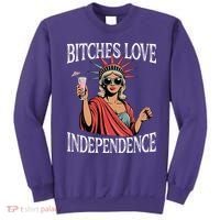 Retro Bitches Love Independence Funny Sweatshirt thumb 0