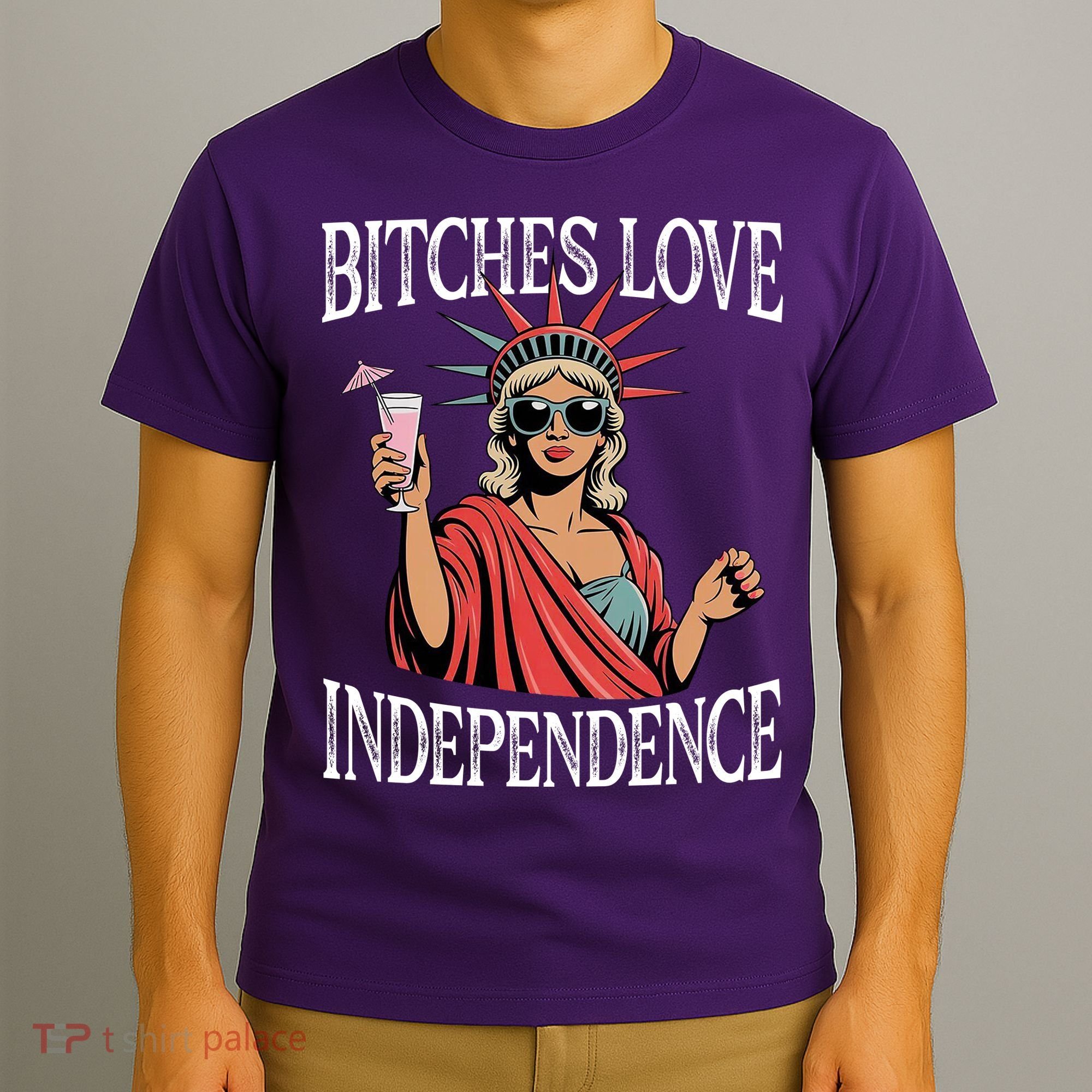 Retro Bitches Love Independence Funny T-Shirt