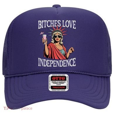 Retro Bitches Love Independence Funny Hat
