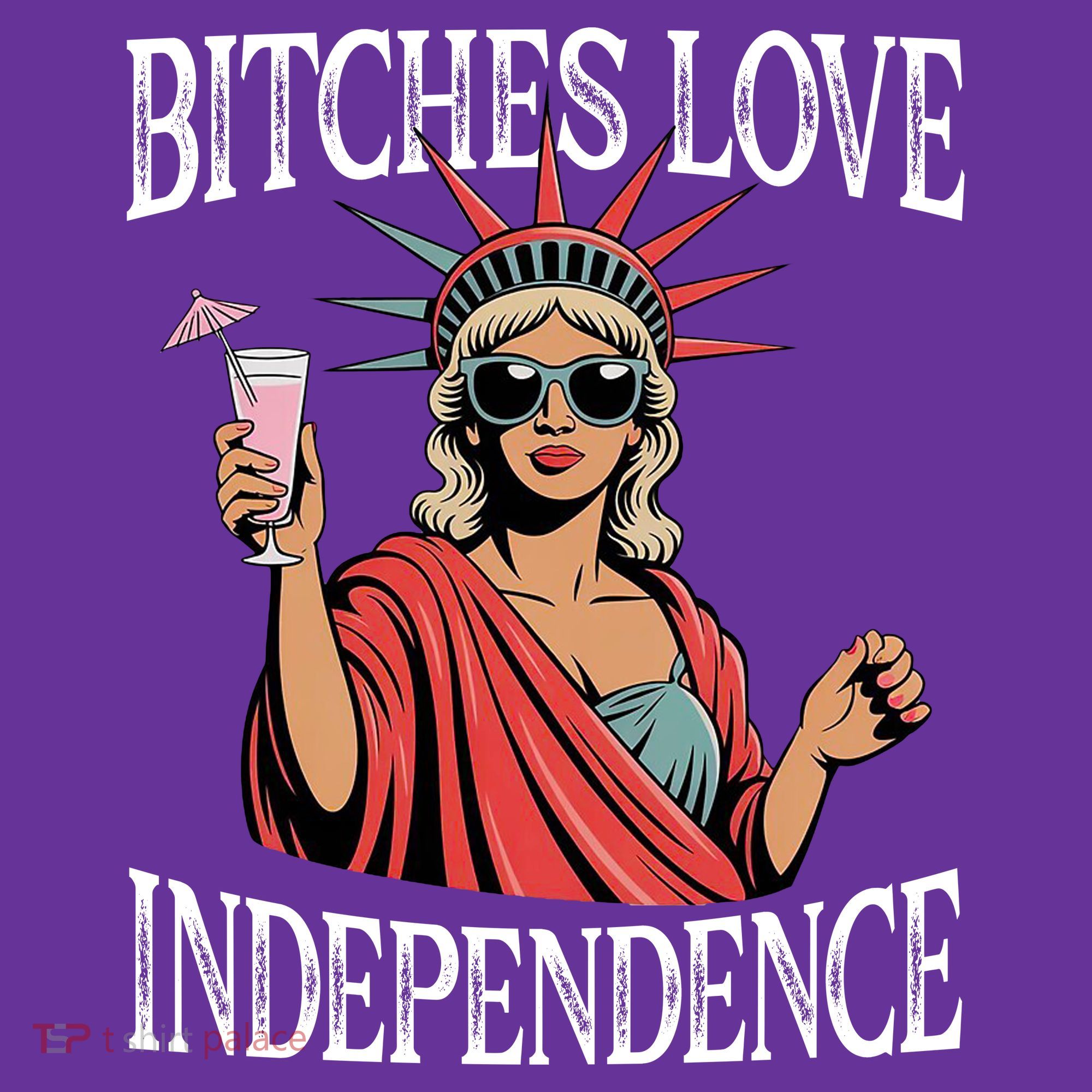 Retro Bitches Love Independence Funny Toddler Hoodie