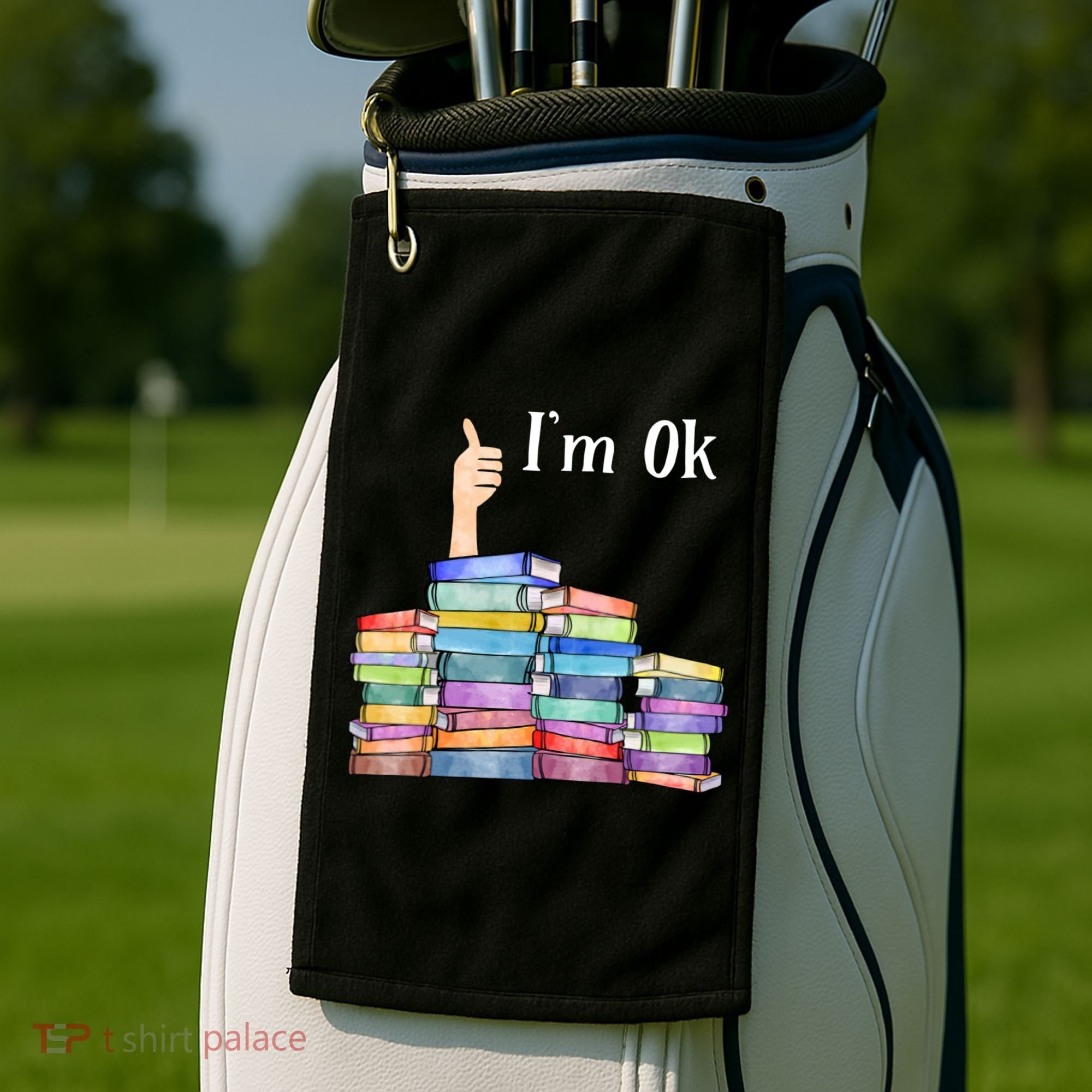 Reading Book Lovers Im Ok National Book Lovers Day Golf Towel