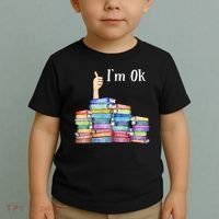 Reading Book Lovers Im Ok National Book Lovers Day Toddler T-Shirt thumb 2