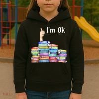 Reading Book Lovers Im Ok National Book Lovers Day Kids Hoodie thumb 3