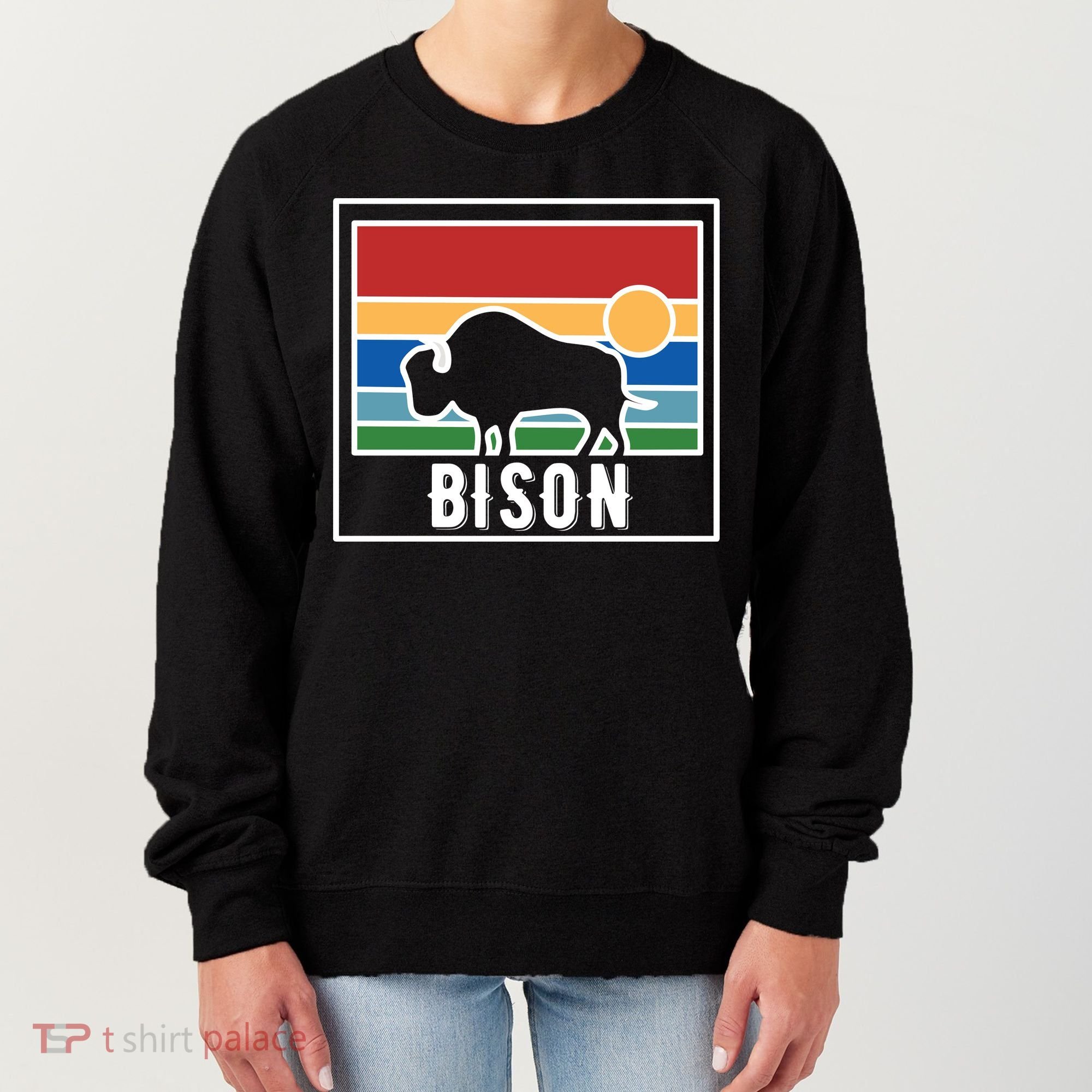Retro Bison Logo Women's Sweatshirt