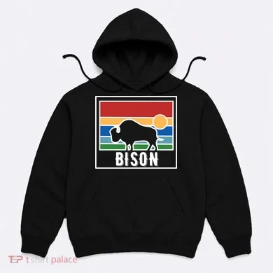 Retro Bison Logo Hoodie