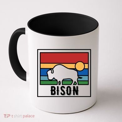 Retro Bison Logo Coffee Mug