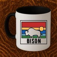 Retro Bison Logo Coffee Mug thumb 2