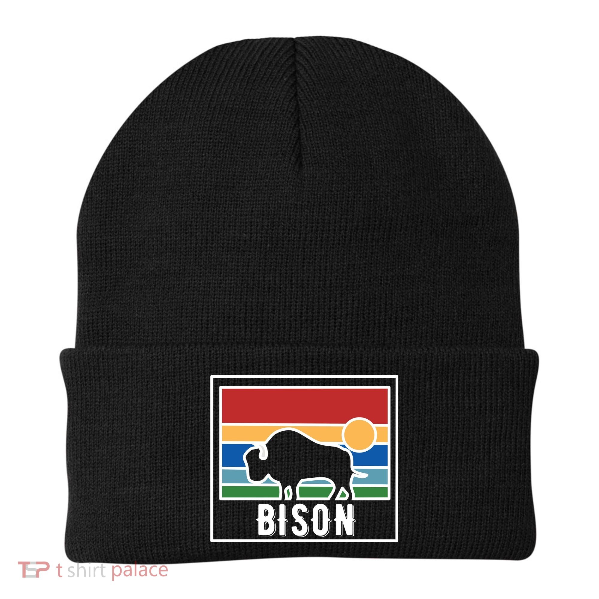 Retro Bison Logo Beanie