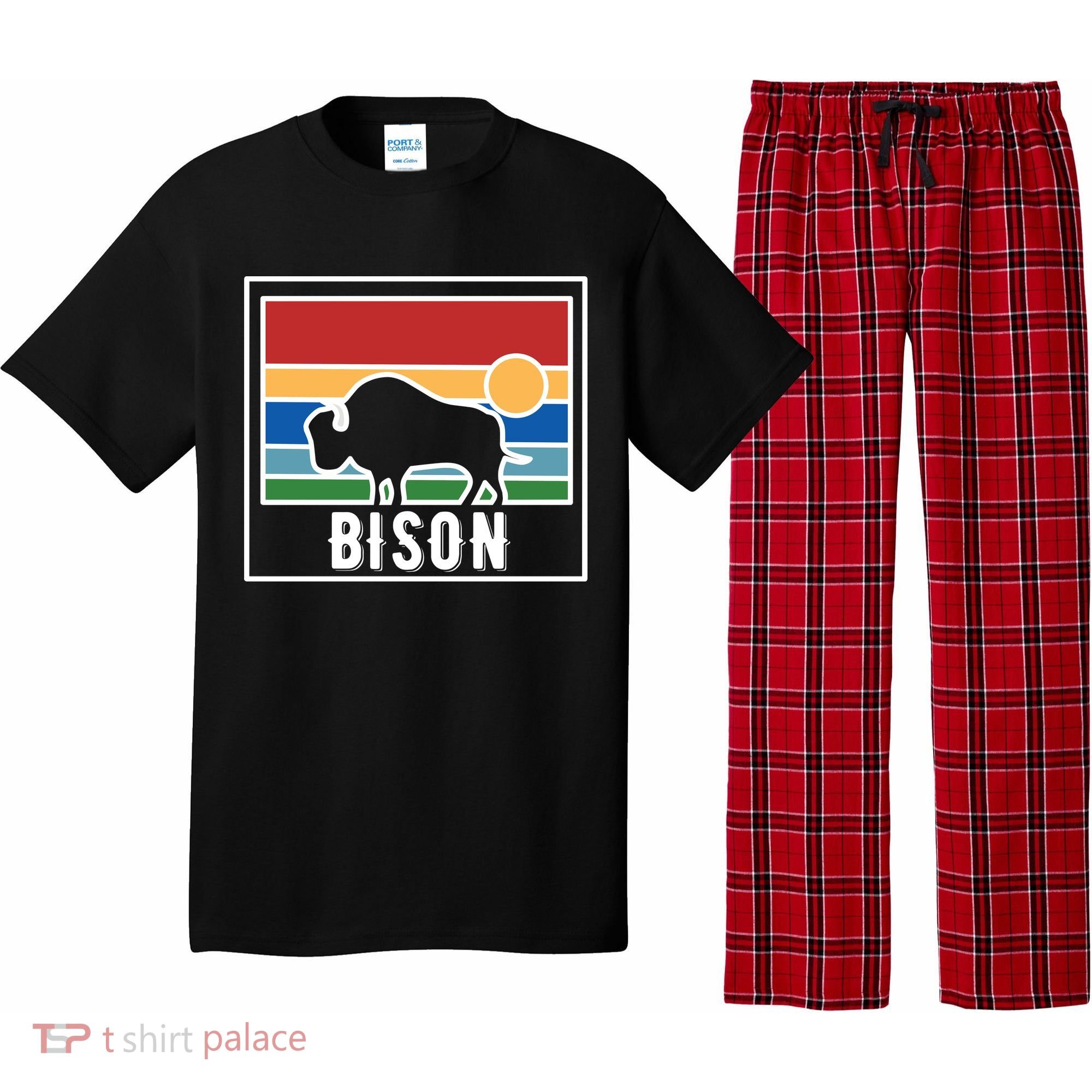 Retro Bison Logo Pajama Set