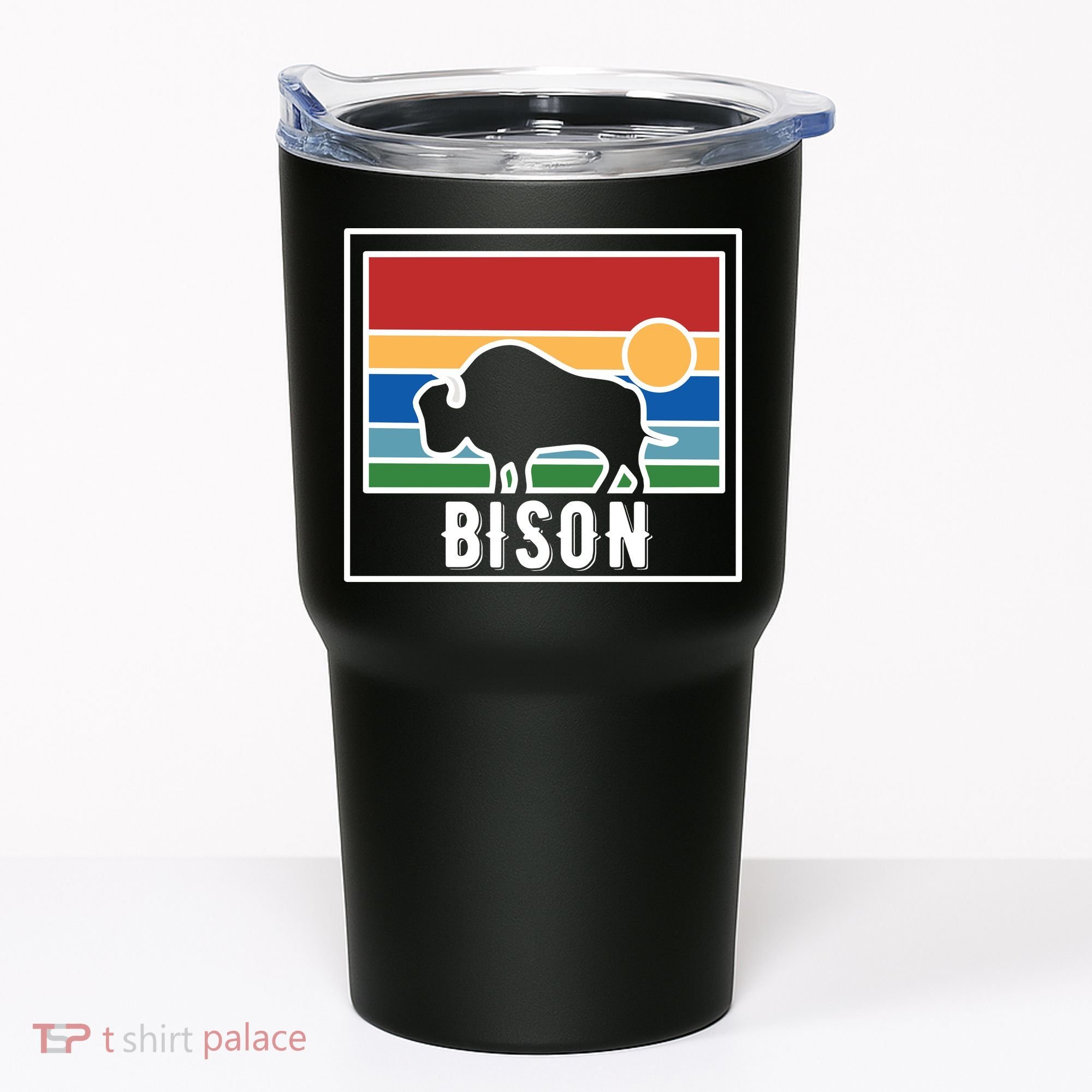Retro Bison Logo Tumbler