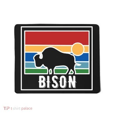 Retro Bison Logo Mousepad