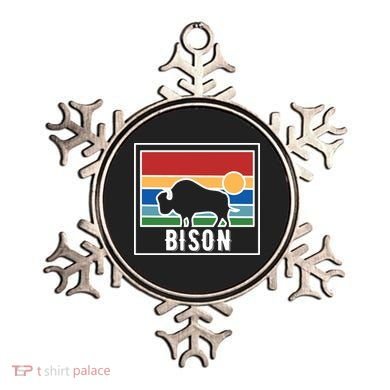 Retro Bison Logo Ornament