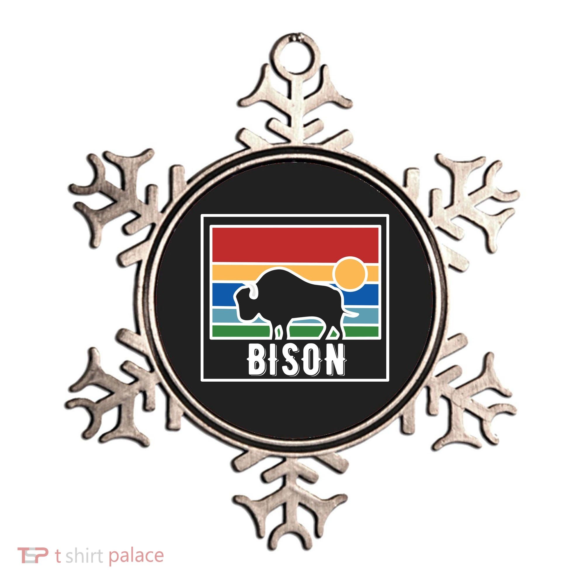 Retro Bison Logo Ornament